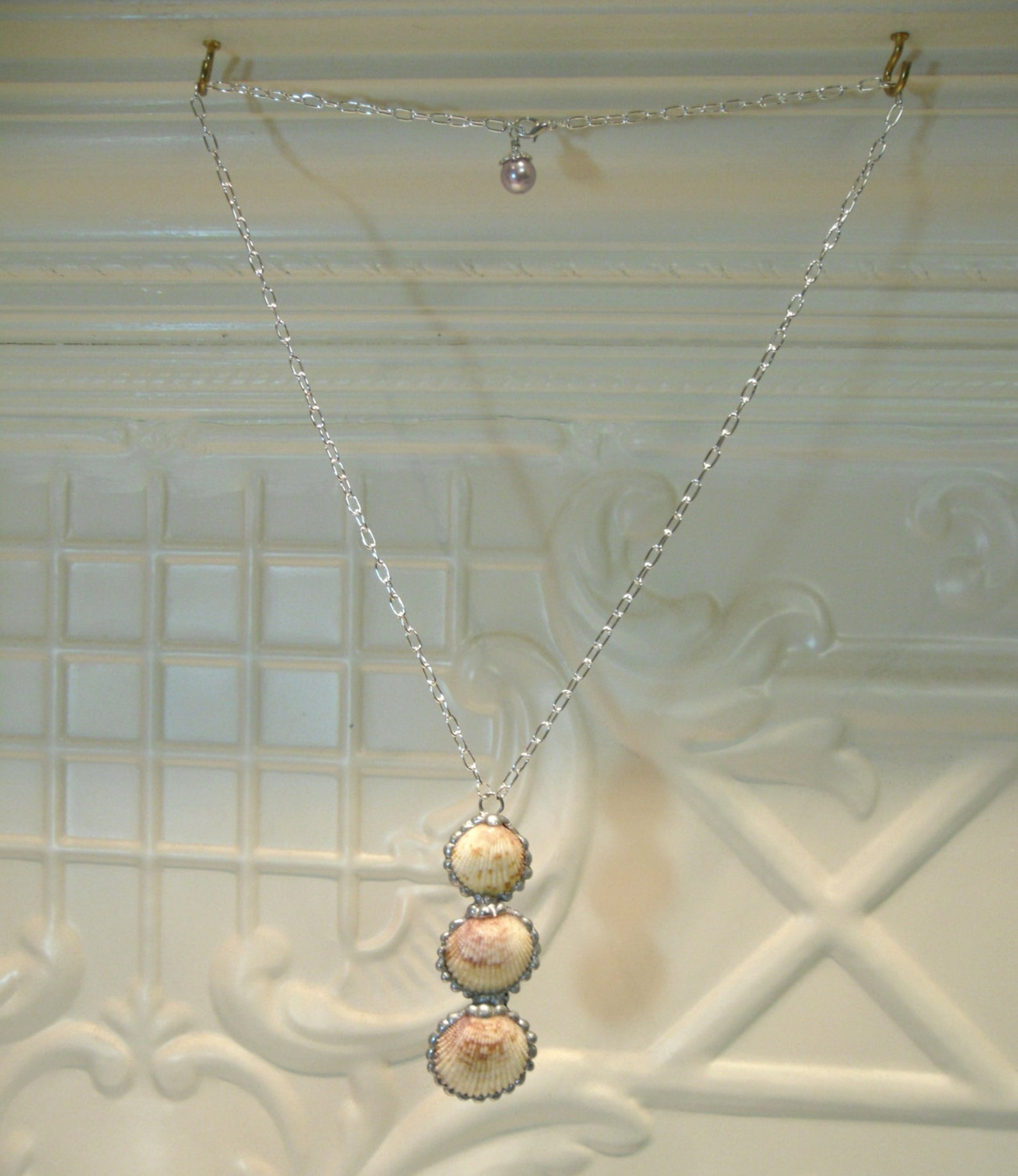 Cockle Sea Shell Soldered Pendant Necklace - Etsy
