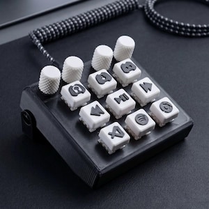 Custom Macropad Audio Mixer, 9-Key Control Panel, Sim Racing, Gaming Accessory (Software Included)