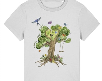 Roots & Wings Women’s Organic Cotton T-Shirt | Gift for Mum