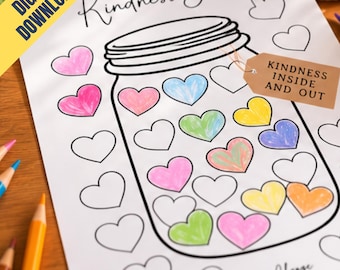 Freundlichkeitsglas zum Ausdrucken für Kinder | Freundlichkeitsübung | PDF für Schule und Zuhause