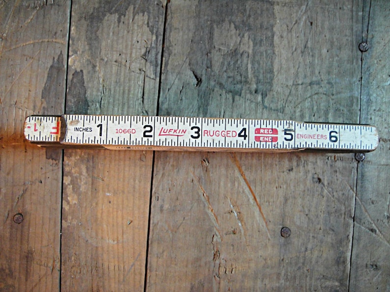 6 Foot Folding Ruler Wood Measuring Stick Vintage Extendable | Etsy