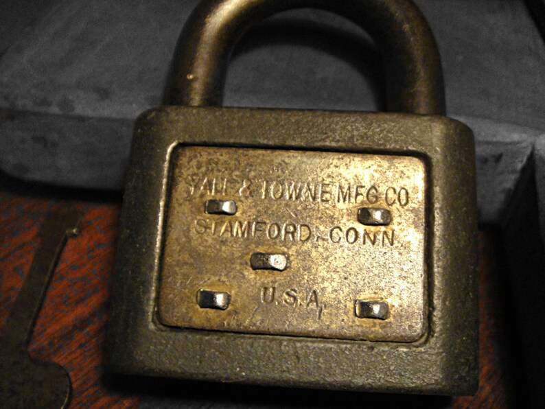 Titan Lock Antique Lock Steel Brass Lock with Key For Mail Box Etsy