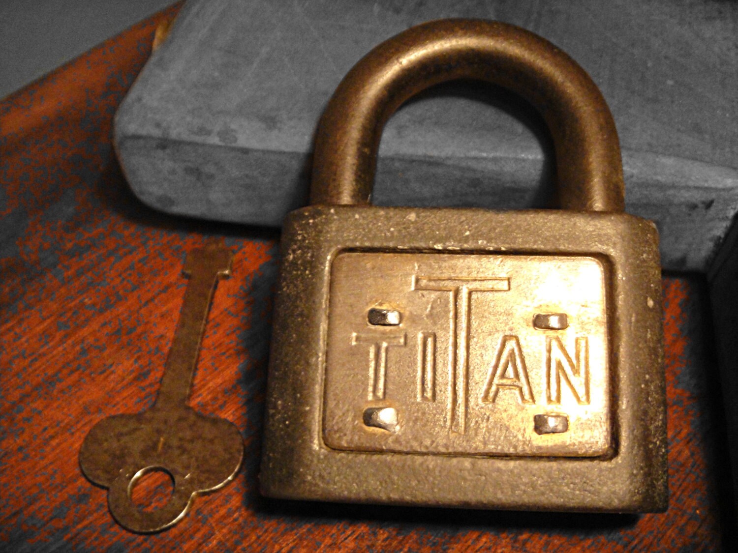 Titan Lock Antique Lock Steel Brass Lock with Key For Mail Box Etsy