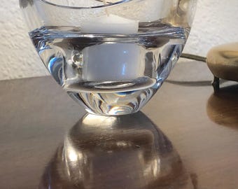 Portavelas de cristal Nambe con forma de mariposa