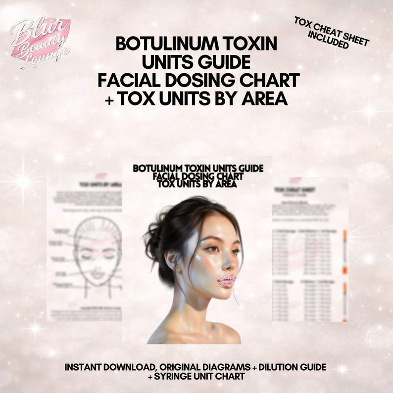Botulinum Toxin Units Guide, Facial Dosing Chart, Tox Units by Area ...