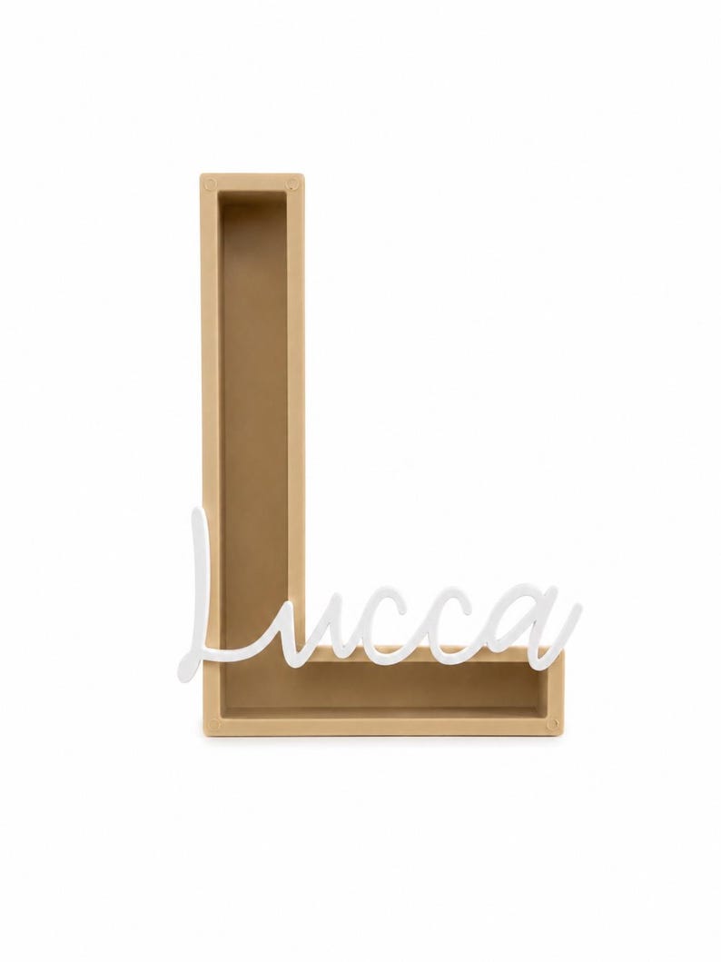 Personalized magnetic name fridge magnet, minimalist custom name on white