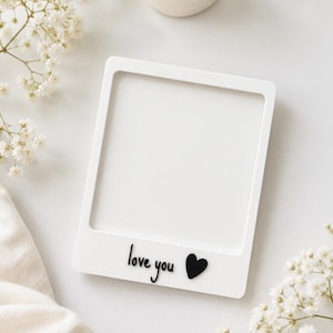 Personalized Polaroid Photo Frame | Custom 3D Printed Picture Frame | Hello World | Love You | Wall Decor