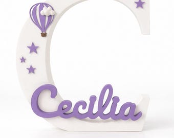 Personalized Nursery Name Sign – Custom Wooden Letter Decor with Name | Baby Girl Room Decor | Nursery Wall Decor | Baby Shower Gift