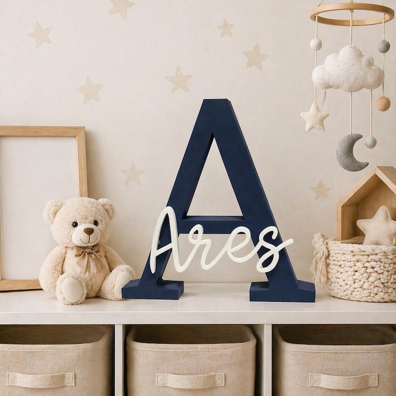 Custom Name Sign with Initial Letter