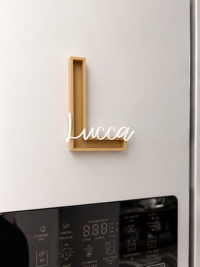 Personalized Fridge Magnet with Name, Custom Name Magnet, 3D Printed Kitchen Gift image 3