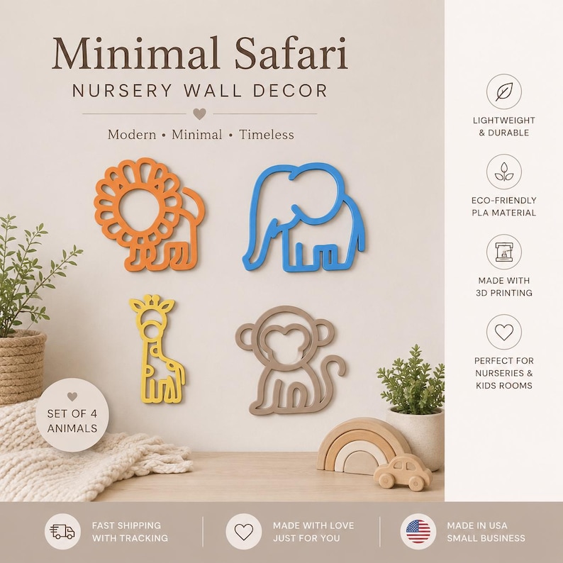 Safari nursery decor set