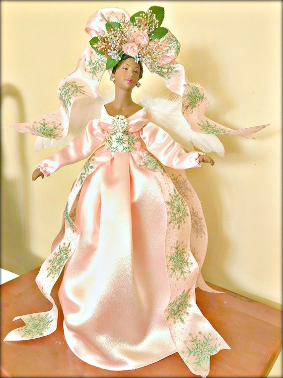black angel large african american christmas angel etsy african american christmas angel