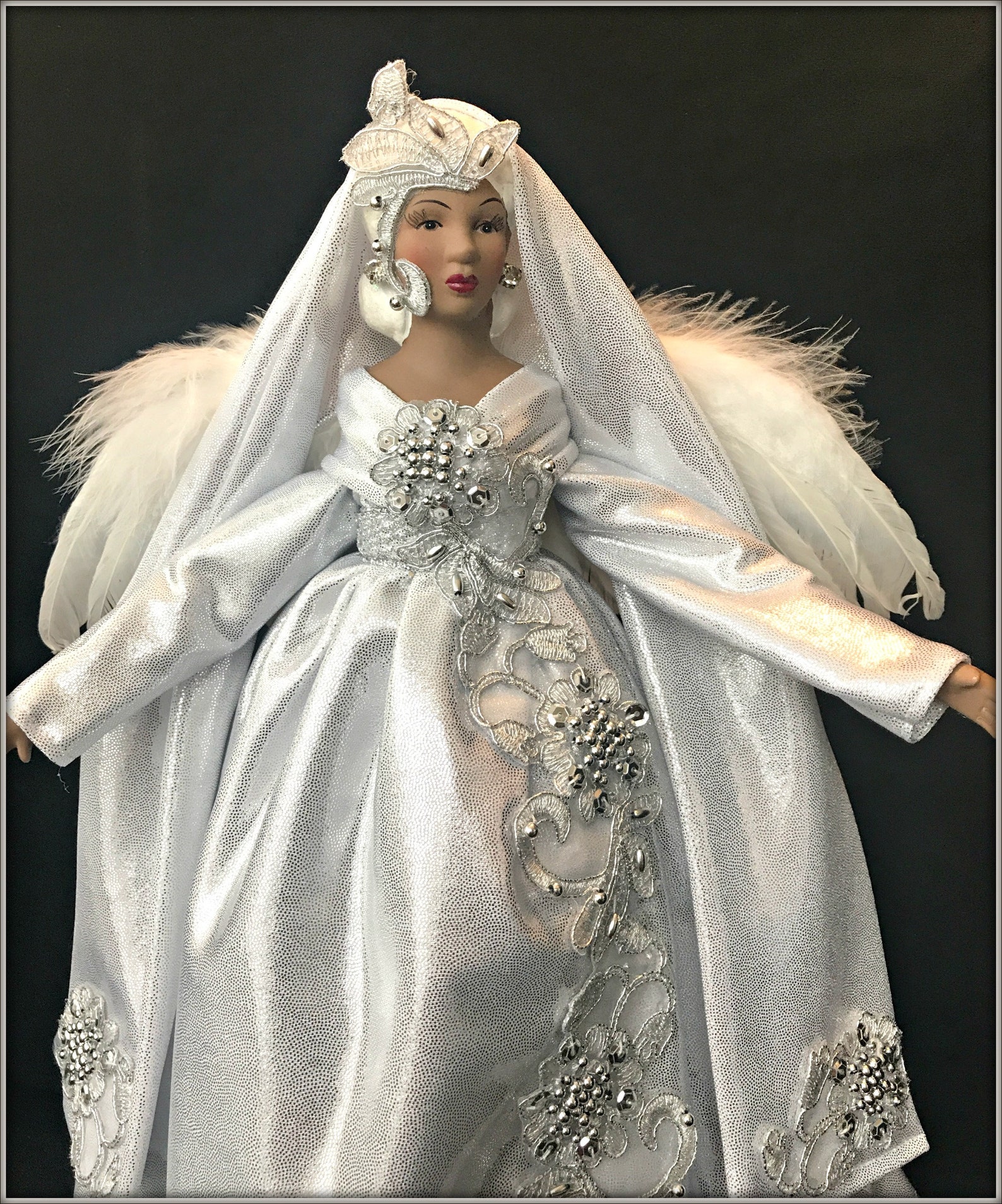 Black Christmas Angels Tree Topper Angel African American Etsy