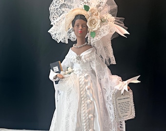 African American Art Doll: Proverbs 31 Virtuous Woman, Collectible Fiber Art Gift For MOM