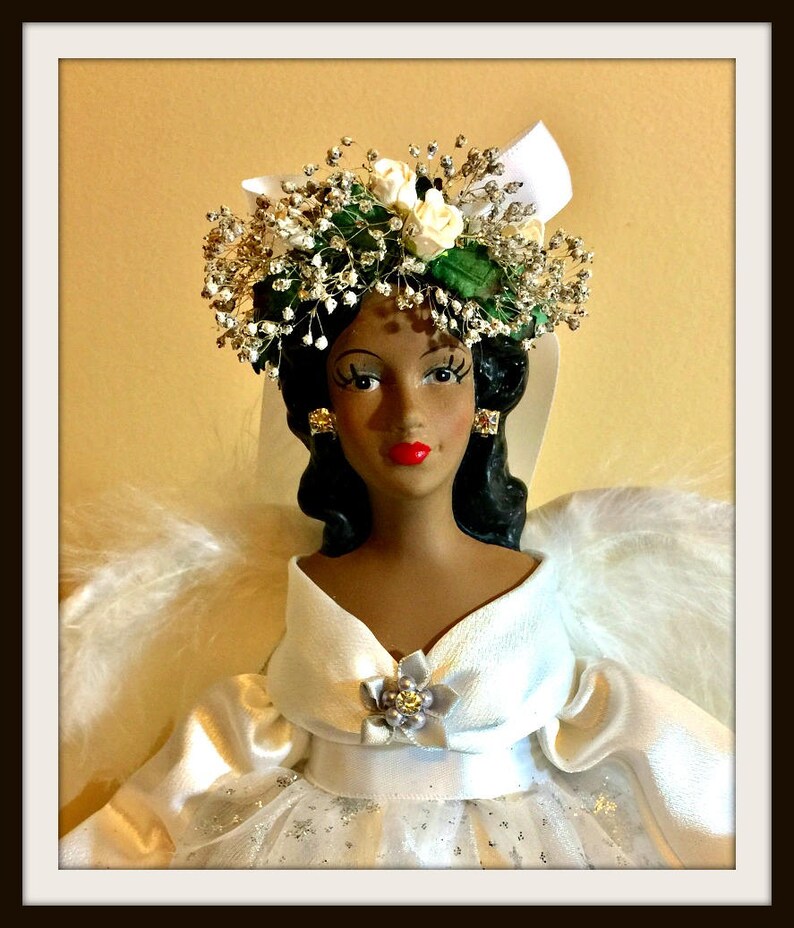 Black Angel Tree Topper African American Christmas Angel | Etsy