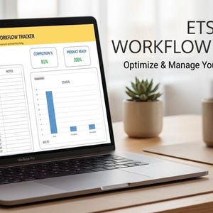 Etsy Listing Workflow Tracker Excel | Etsy Seller Spreadsheet | Product Listing Checklist | SEO Tracker | Digital Download