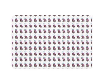 Cute Patterned Dog Paw Print Pet Food Mat