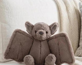 Jellycat Bashful Bat Plush Toy: Soft Cuddly Stuffed Animal Halloween Collectible