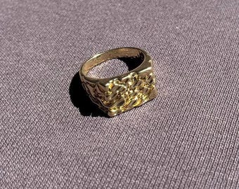 Anel de pepita de ouro Y2K