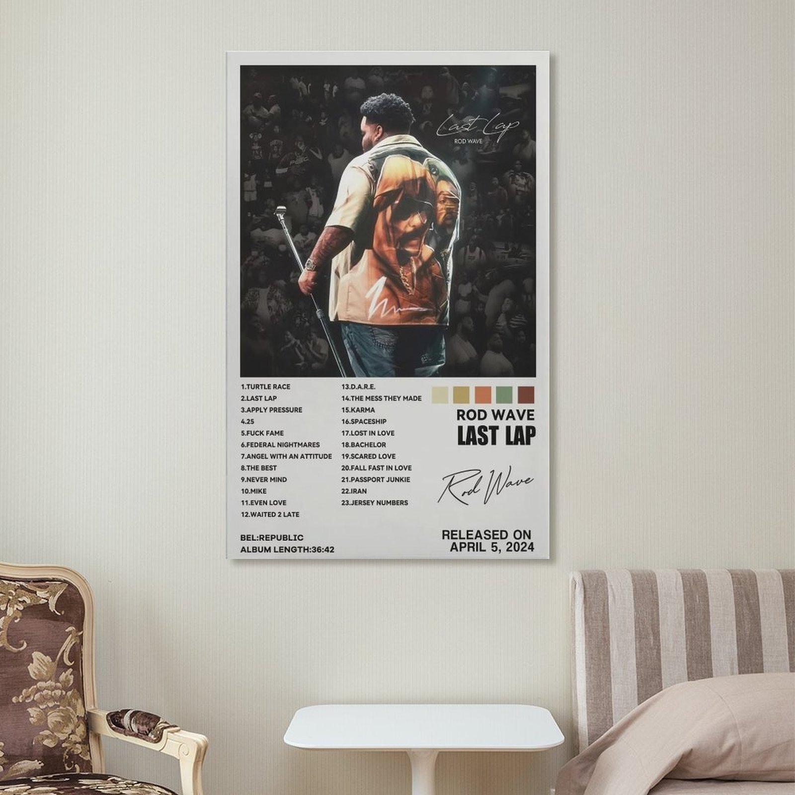 Rod Wave Poster Last Lap Album Cover Music Poster Wall Art Picture ...