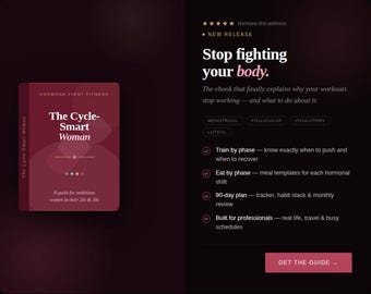 La mujer inteligente en su ciclo menstrual / Libro electrónico sobre fitness y nutrición con enfoque hormonal / Guía de sincronización del ciclo menstrual para mujeres
