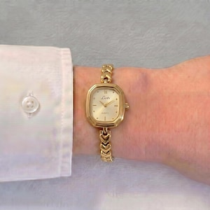 Silver Rectangular Watch White Dial Black Leather Strap Quartz