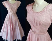 50s Dress, Alma Fashions, Rockabilly, Circle Skirt, Pink, Swing Dress, Rockabilly Girl, Pin Up Dress