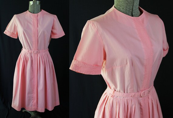 50s 60s Shirtwaist Dress, Housewife Dress, Rockabi