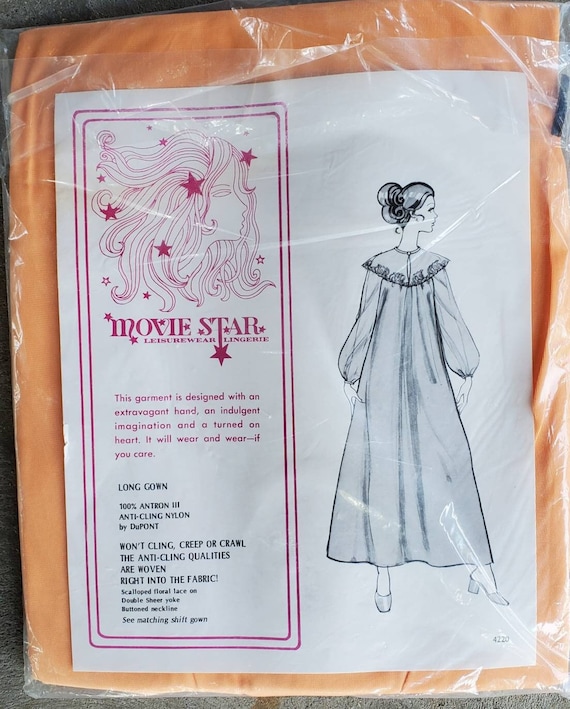 Movie Star Nightgown Vintage Deadstock NIP Pin Up Lingerie Etsy