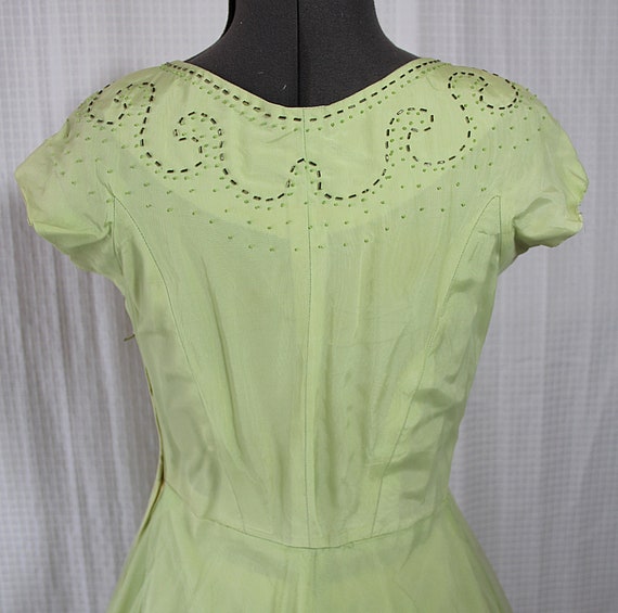 1950s Prom Dress, Party, Evening Gown, Pale Green… - image 6