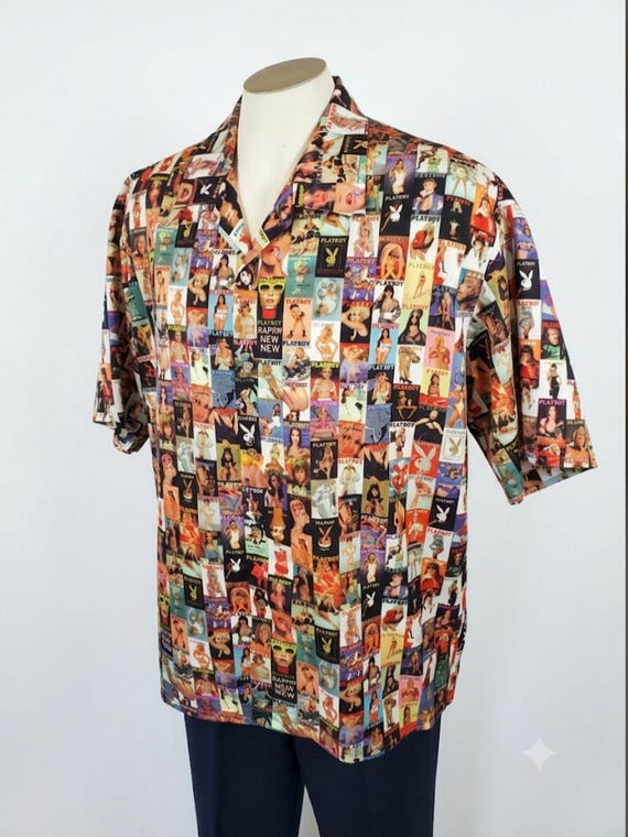 Vintage Playboy Shirt, Magazine Cover Print, 90s, Handpicked