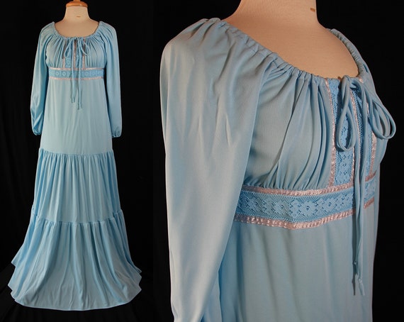 70s Maxi, Prairie Dress, Boho, Hippie, Prom, Part… - image 1