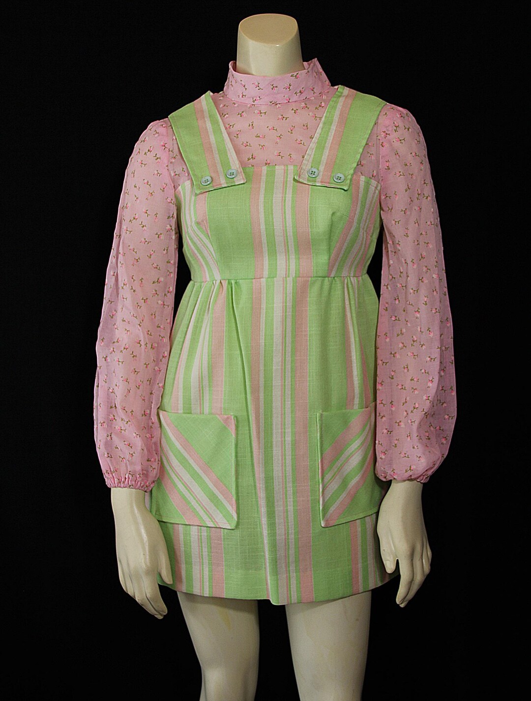 70s Micro Mini Halter Dress (S/M)