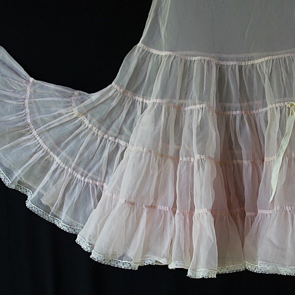 50s Petticoat Fantasy Lingerie Crinoline Pin Up Rockabilly Pink Circle Skirt