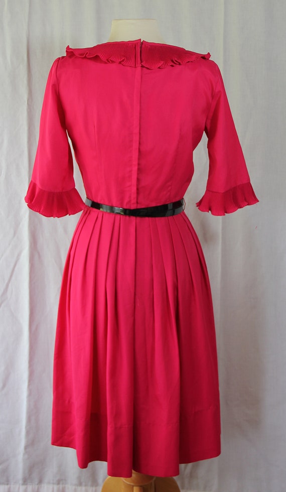 60s Dress Fuchsia, Judy Sue Fame Fashions, MOB, V… - image 5