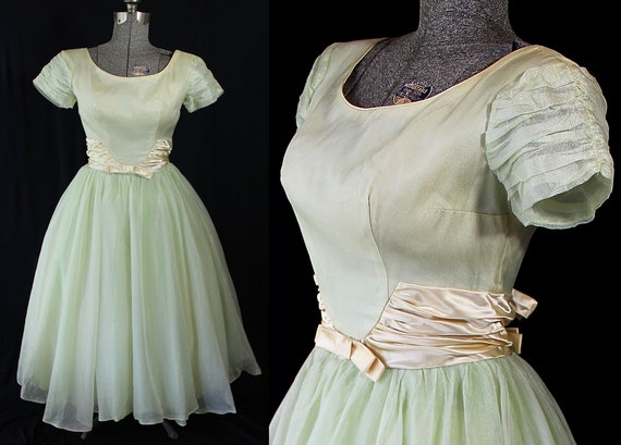 Emma Domb Dress, 60s Party Prom Vintage Wedding Pa