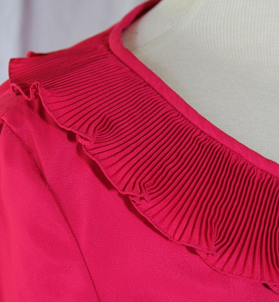 60s Dress Fuchsia, Judy Sue Fame Fashions, MOB, V… - image 8