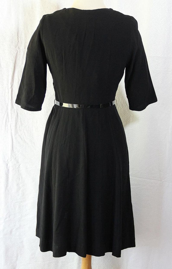 50s Dress, Little Black Dress, Beaded, Rhinestone… - image 6