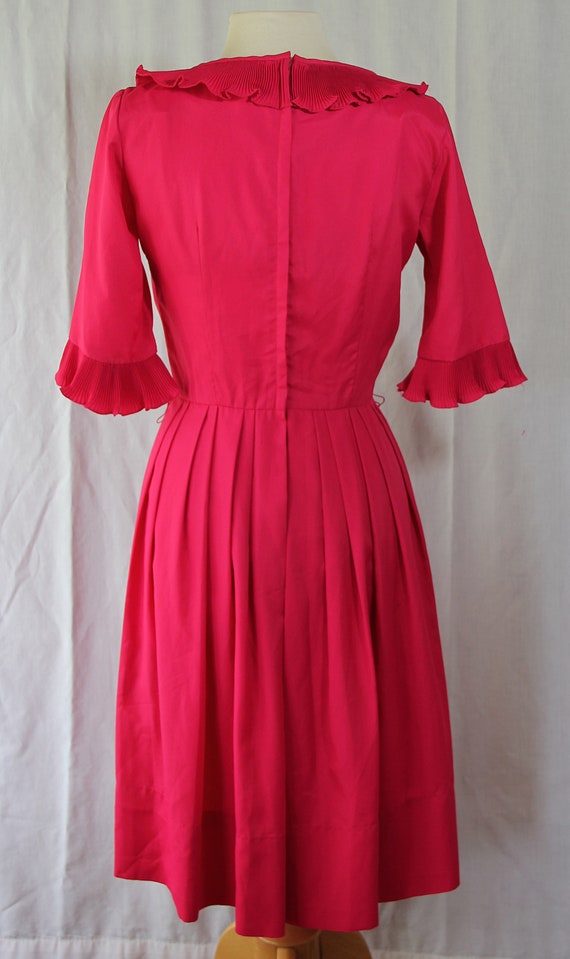 60s Dress Fuchsia, Judy Sue Fame Fashions, MOB, V… - image 7