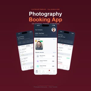 Photography Booking App | Session Booking | Firebase | Clean Architecture | iOS & Android