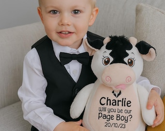 Personalised  Embroidered Cow