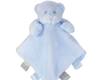 blue teddy comforter