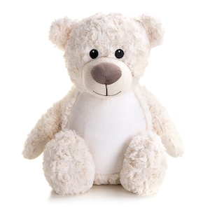 Personalised Embroidered Cream Bear