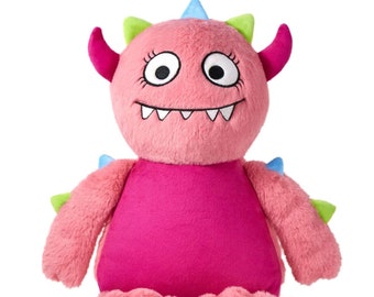 Personalised Embroidered Pink Monster,