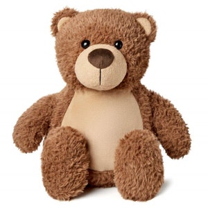 Oso de peluche marrón bordado personalizado
