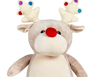 Personalised Embroidered Reindeer, Baubles