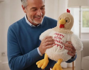 Personalised  Embroidered Chicken. Hen