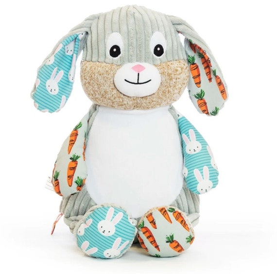 Personalised  Embroidered Baby Sensory Carrot Bunny Rabbit