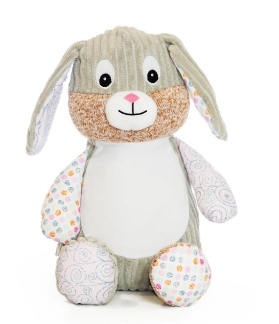 Personalised  Embroidered Baby Sensory Icing Sugar Bunny Rabbit