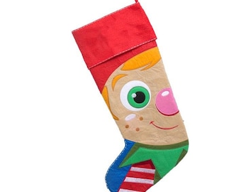 Personalised Christmas Stocking, elf
